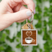 Koffie? Heart Shaped Smoke Sleutelhanger (Hand)