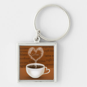 Koffie? Heart Shaped Smoke Sleutelhanger