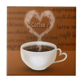 Koffie? Heart Shaped Smoke Tegeltje