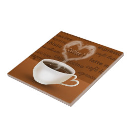 Koffie? Heart Shaped Smoke Tegeltje