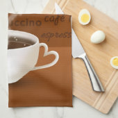 Koffie? Heart Shaped Smoke Theedoek (Quarter Fold)