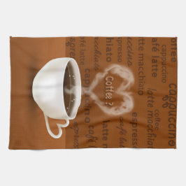 Koffie? Heart Shaped Smoke Theedoek