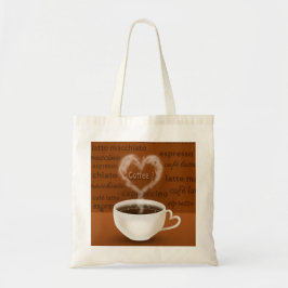 Koffie? Heart Shaped Smoke Tote Bag