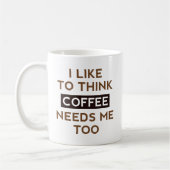 Koffie heeft me ook nodig koffiemok (Links)