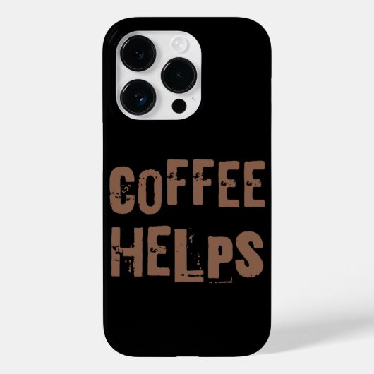 koffie helpt grappige retro typografie cafe slogan Case-Mate iPhone case (Achterkant)