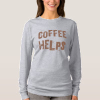 koffie helpt grappige retro typografie cafe slogan
