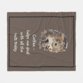 Koffie helpt me bij al het Nuts Squirrel Fleece Deken (Voorkant (Horizontaal))