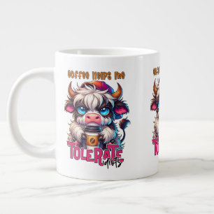 Koffie Helpt Me Idioten Te Verdragen Grote Koffiekop