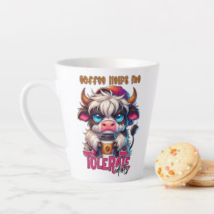 Koffie Helpt Me Idioten Te Verdragen Latte Mok