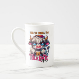 Koffie Helpt Me Idioten Te Verdragen Porselein Kop