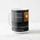 Koffie Herstart Mok – Grappig Tech-Geïnspireerd On (Voorkant links)