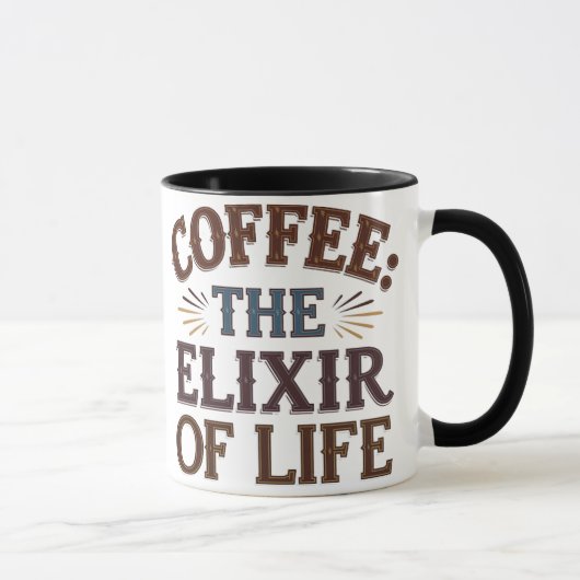 Koffie: het elixer van het leven Mok (Rechts)
