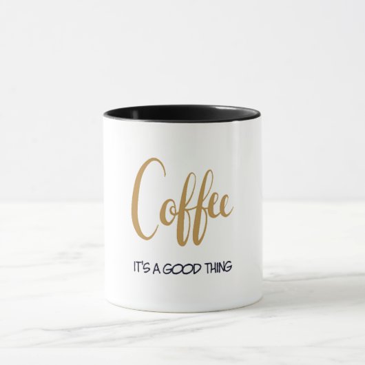 Koffie het is een goed ding stijlvol mok (Midden)