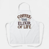 Koffie: het levenselixer schort (Voorkant)