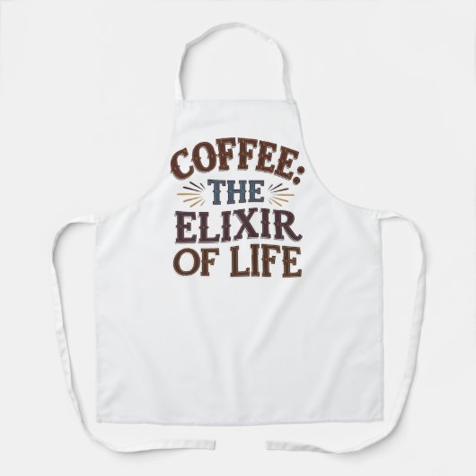 Koffie: het levenselixer schort (Voorkant)