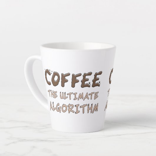 Koffie Het ultieme algoritme Funny programmeur Latte Mok (Linkerhoek)