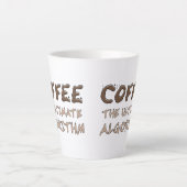 Koffie Het ultieme algoritme Funny programmeur Latte Mok (Voorkant)