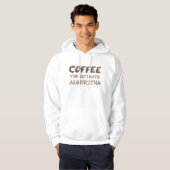 Koffie Het ultieme algoritme Grappige programmeur Hoodie (Voorkant volledig)