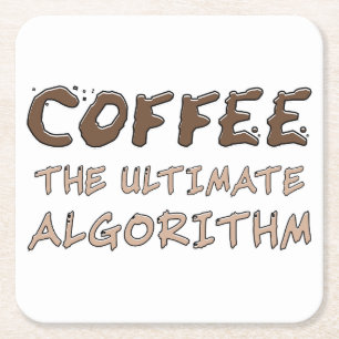 Koffie Het ultieme algoritme Grappige programmeur Kartonnen Onderzetters