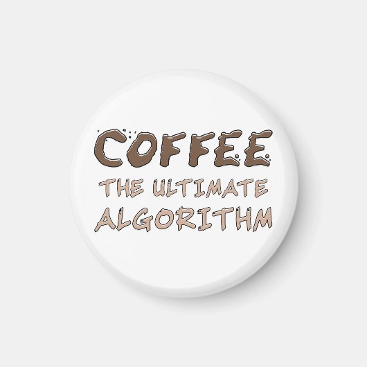 Koffie Het Ultieme Algoritme Grappige Programmeur Magneet (Voorkant)