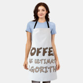 Koffie Het ultieme algoritme Grappige programmeur Schort (Gedragen)