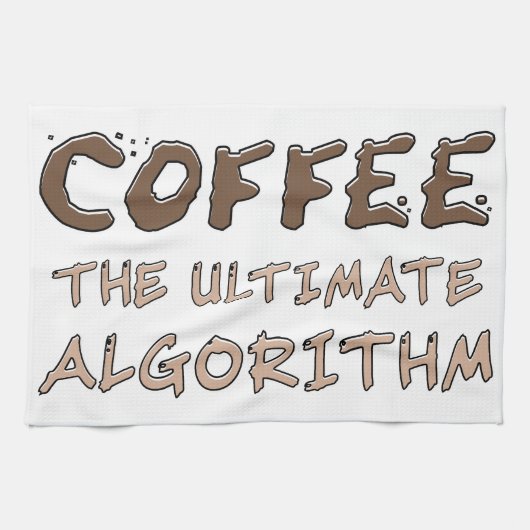 Koffie Het ultieme algoritme Grappige programmeur Theedoek (Horizontaal)