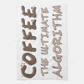 Koffie Het ultieme algoritme Grappige programmeur Theedoek (Verticaal)