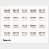 Koffie Het ultieme algoritme Grappige programmeur Vierkante Sticker (Vel)