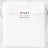 Koffie Het ultieme algoritme Grappige programmeur Vierkante Sticker (Tas)