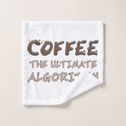 Koffie Het Ultieme Algoritme Grappige Programmeur Washandje (Wasdoekje)
