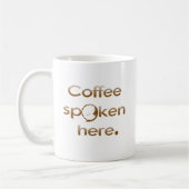 Koffie hier gesproken koffiemok (Links)