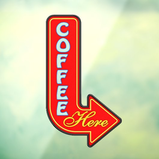  koffie hier raamsticker (Vel 3)