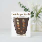 Koffie—Hoe hou je ervan? Briefkaart (Staand voorkant)