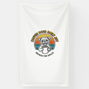Koffie Hond Shirt Vintage Gegraveerd Pup Mok Ontwe Spandoek