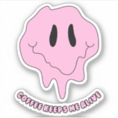Koffie houdt me in leven sticker (Voorkant)