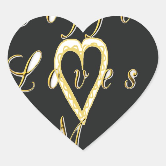 Koffie houdt van me. hart sticker (Voorkant)