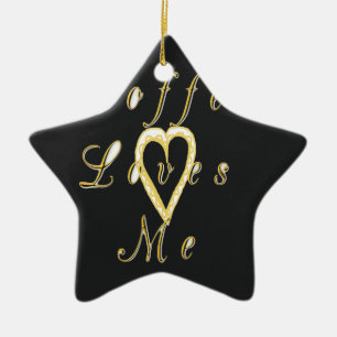 Koffie houdt van me. keramisch ornament
