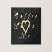 Koffie houdt van me. legpuzzel (Verticaal)