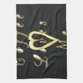 Koffie houdt van me. theedoek (Verticaal)