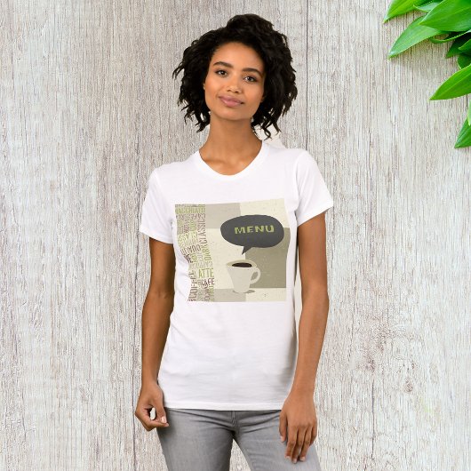 Koffie Huis Menu Vrouwen T-shirt