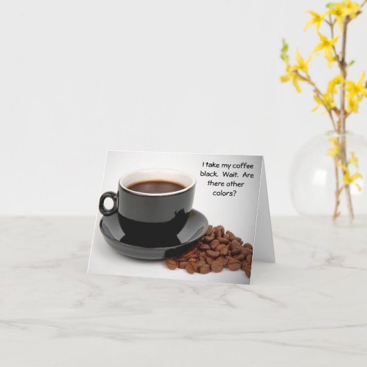 Koffie Humor briefkaarten (Gele Bloem)