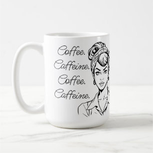 Koffie Humor Koffie, Cafeïne, Herhalen Koffiemok
