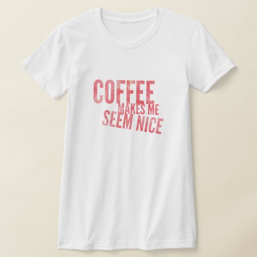 Koffie-Humor T-Shirt (Laagn)