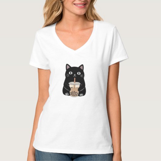 Koffie Huppend Grafisch T-shirt (Voorkant)