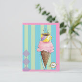 Koffie + ijs = hou van een dromerig dessert briefkaart (Staand voorkant)