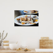 koffie-ijs met chocoladesiroop poster (Keuken)