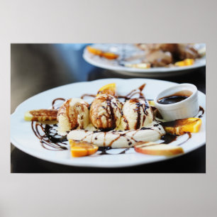 koffie-ijs met chocoladesiroop poster