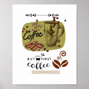 Koffie Illustratie Poster
