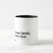 Koffie in de ene hand vertrouwen in de andere mok (Midden)