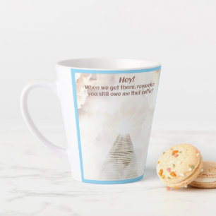 Koffie in de hemel latte mok